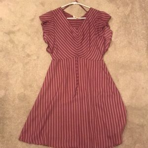 Monteau Magenta Striped Dress